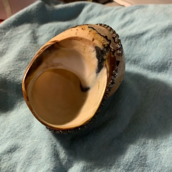 Decorated Sea shell with a wonderful combination of mother of pearl colors. - Picture 4 of 6